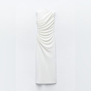 Zara draped midi dress